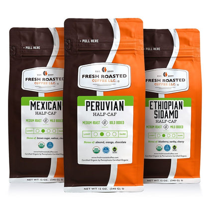 Half Caf, Full Flavor (Organic) - Roasted Coffee Bundle