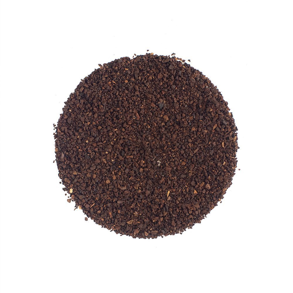 Positively Botanicals Organic Chicory Root loose herbal supplement, finely ground, offering a naturally caffeine-free roasted flavor.