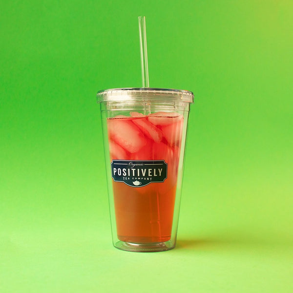 Positively Tea 16 oz. Double Wall Acrylic Tumbler w/ Straw