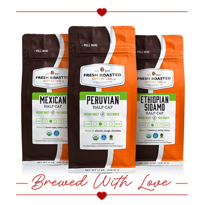 Half Caf, Full Flavor (Organic) - Roasted Coffee Bundle